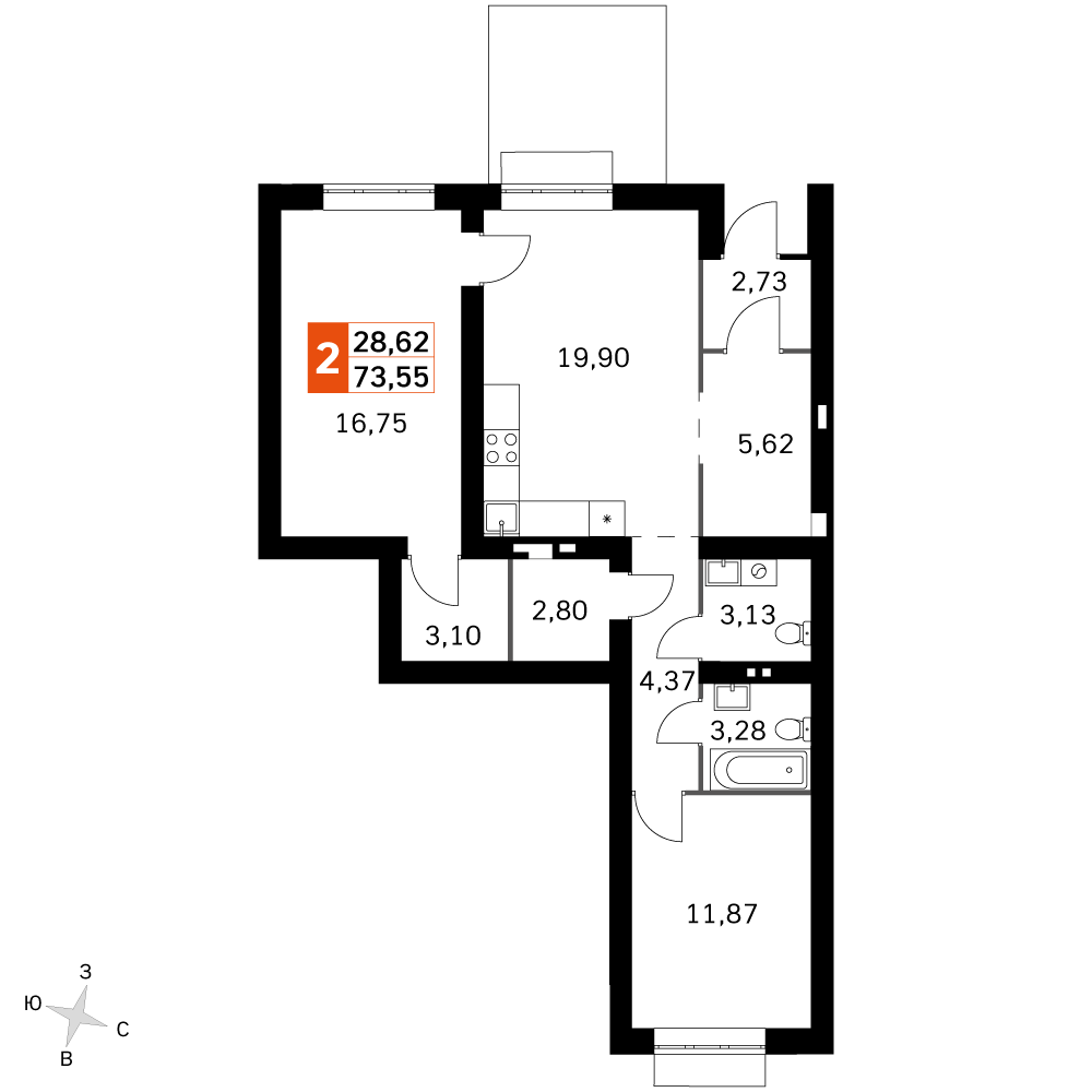 План таунхауса